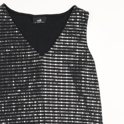 Womens UK Size M Wallis Black Basic Tank