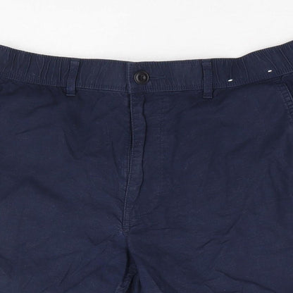 Uniqlo Womens Blue Cotton Chino Shorts Size 27 in L8 in Regular Zip