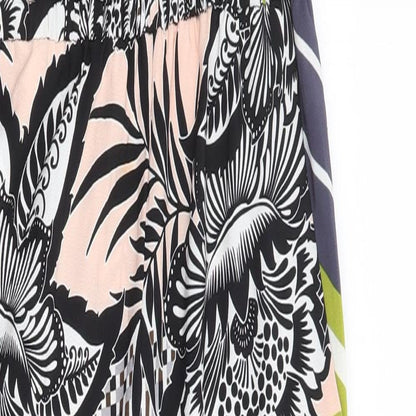 Topshop Womens Multicoloured Floral Polyester Jumpsuit One-Piece Size 6 L27 in Pullover