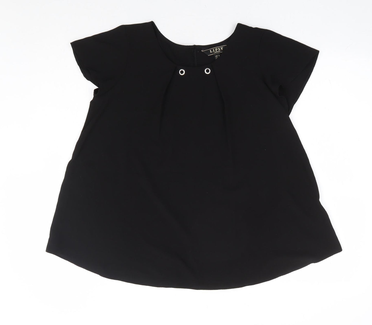 Womens UK Size 8 Lipsy Black Basic Blouse
