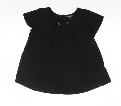 Womens UK Size 8 Lipsy Black Basic Blouse
