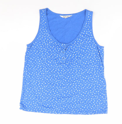 Womens UK Size 14 People Tree Blue Basic Tank