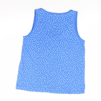 Womens UK Size 14 People Tree Blue Basic Tank