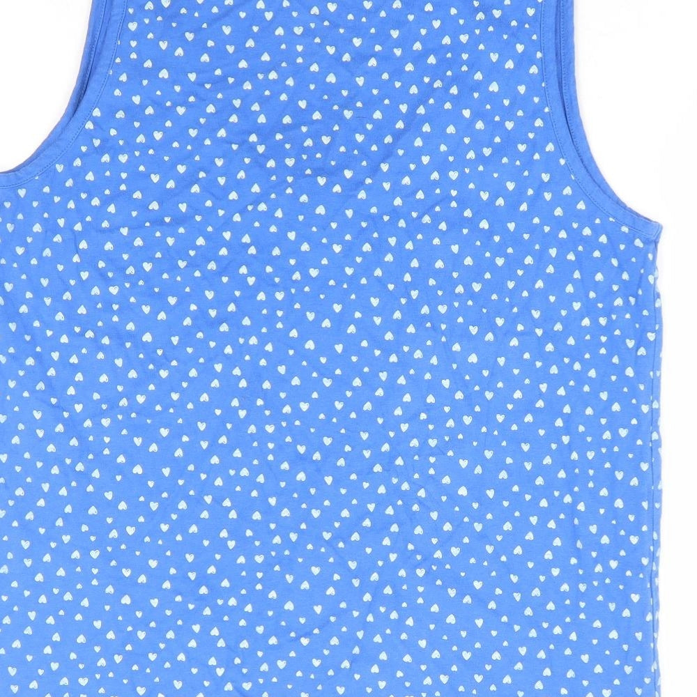 Womens UK Size 14 People Tree Blue Basic Tank