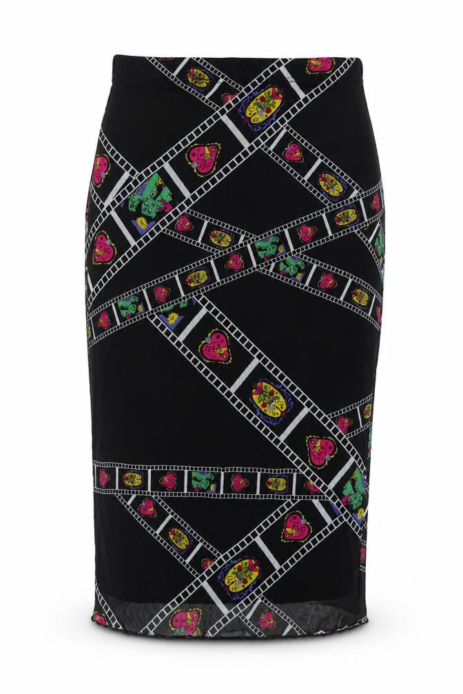Womens UK Size L SheIn Straight & Pencil Mesh Skirt