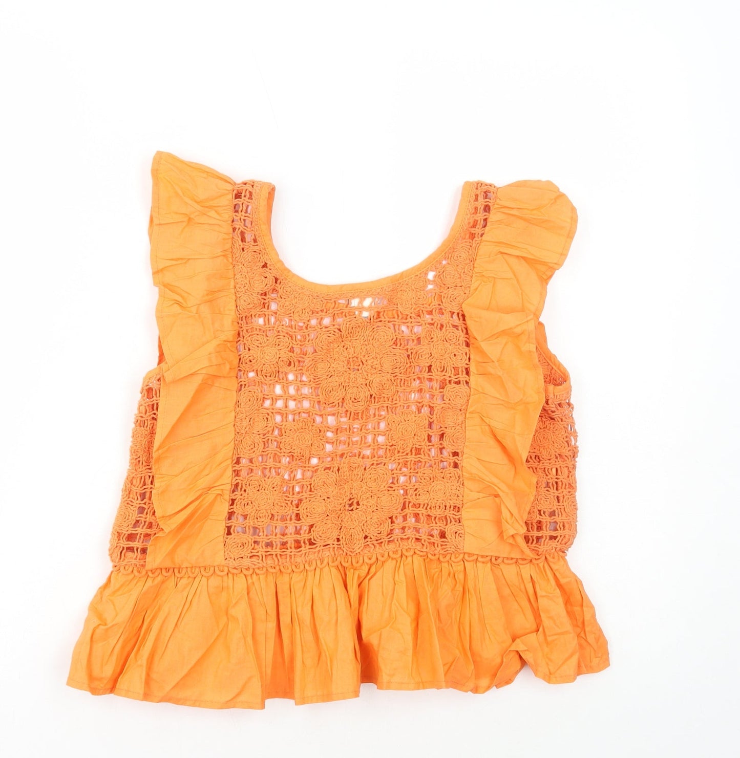 Womens UK Size 8 River Island Orange Basic Tank