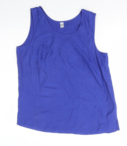 Womens UK Size 14 Preworn Blue Basic Tank