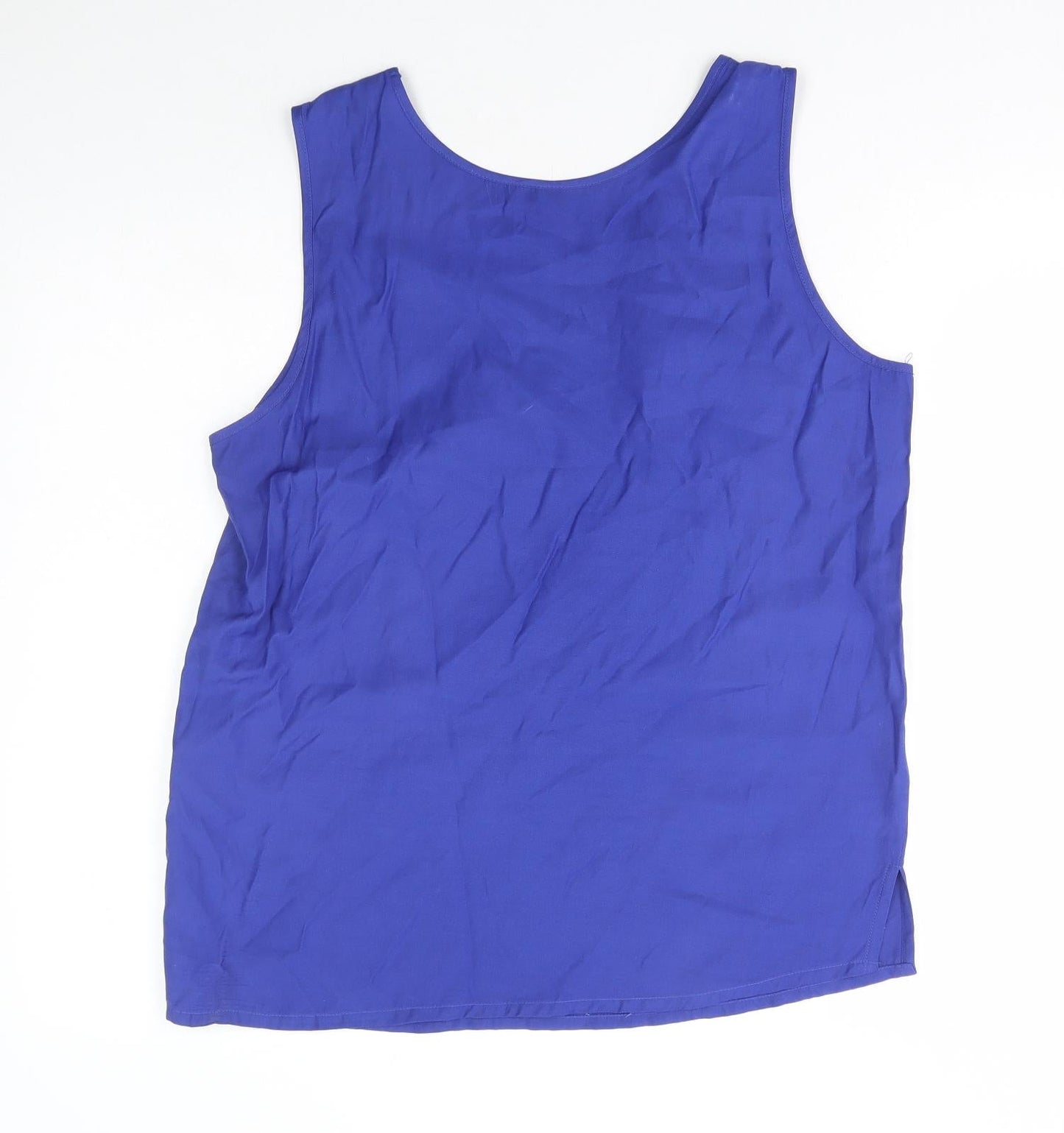 Womens UK Size 14 Preworn Blue Basic Tank