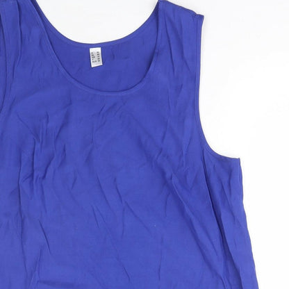 Womens UK Size 14 Preworn Blue Basic Tank