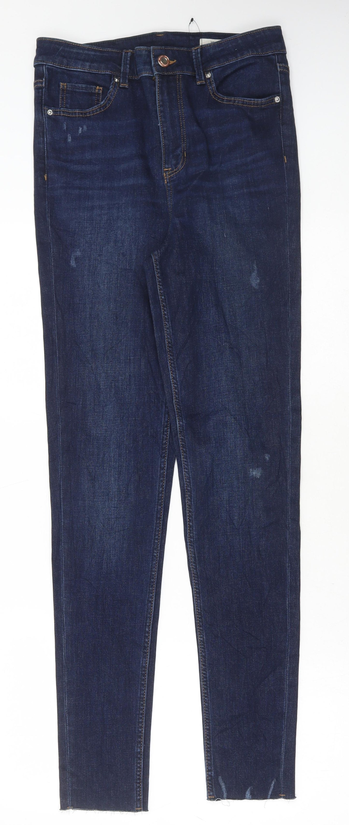 Womens UK Size 10 Marks and Spencer Regular Fit Skinny Blue Jeans