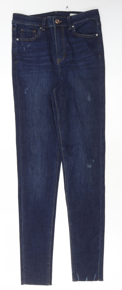 Womens UK Size 10 Marks and Spencer Regular Fit Skinny Blue Jeans