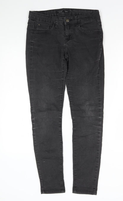 Tiffosi Womens Grey Cotton Skinny Jeans Size 30 in L30 in Regular Button