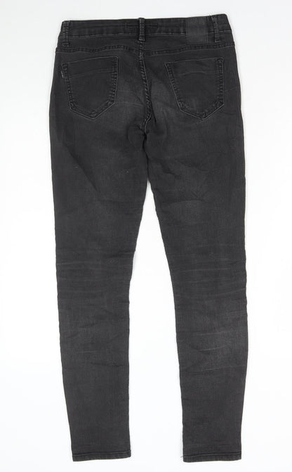 Tiffosi Womens Grey Cotton Skinny Jeans Size 30 in L30 in Regular Button
