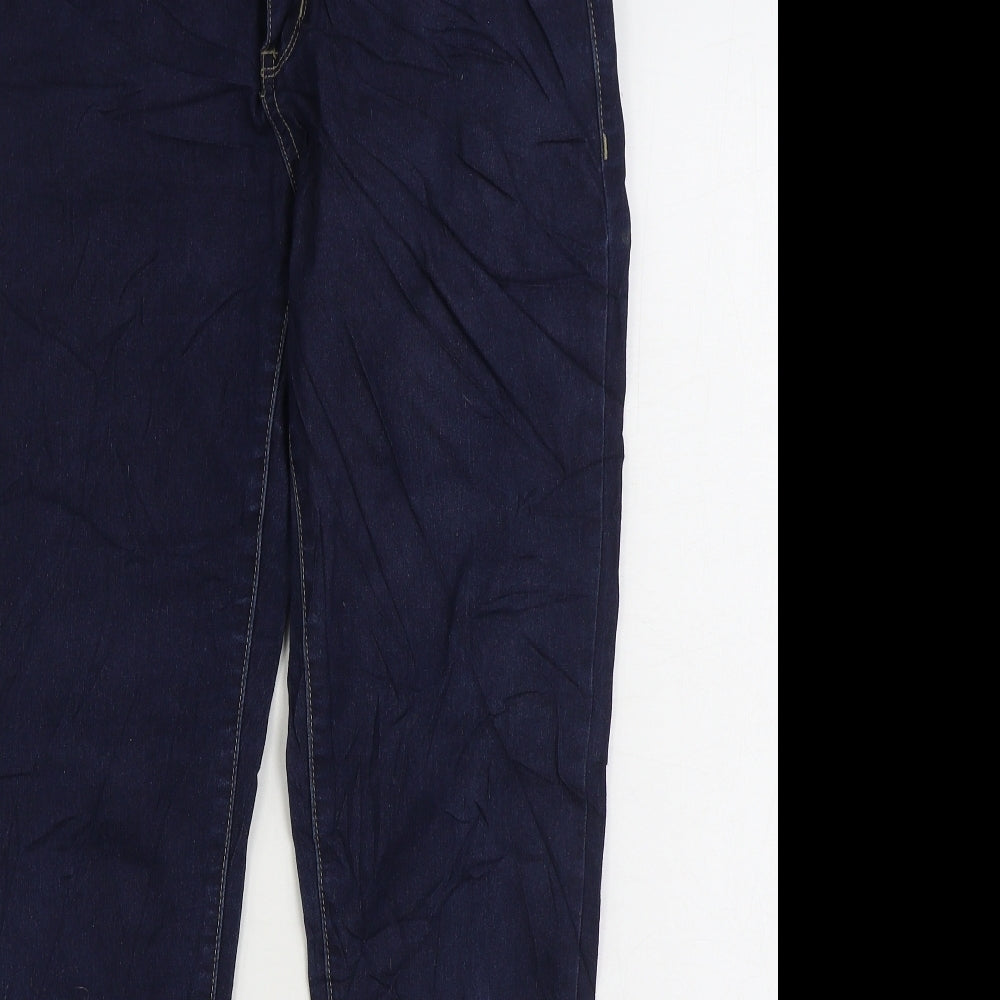 Denim & Co. Womens Blue Cotton Skinny Jeans Size 12 L27 in Regular Zip