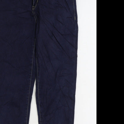 Denim & Co. Womens Blue Cotton Skinny Jeans Size 12 L27 in Regular Zip