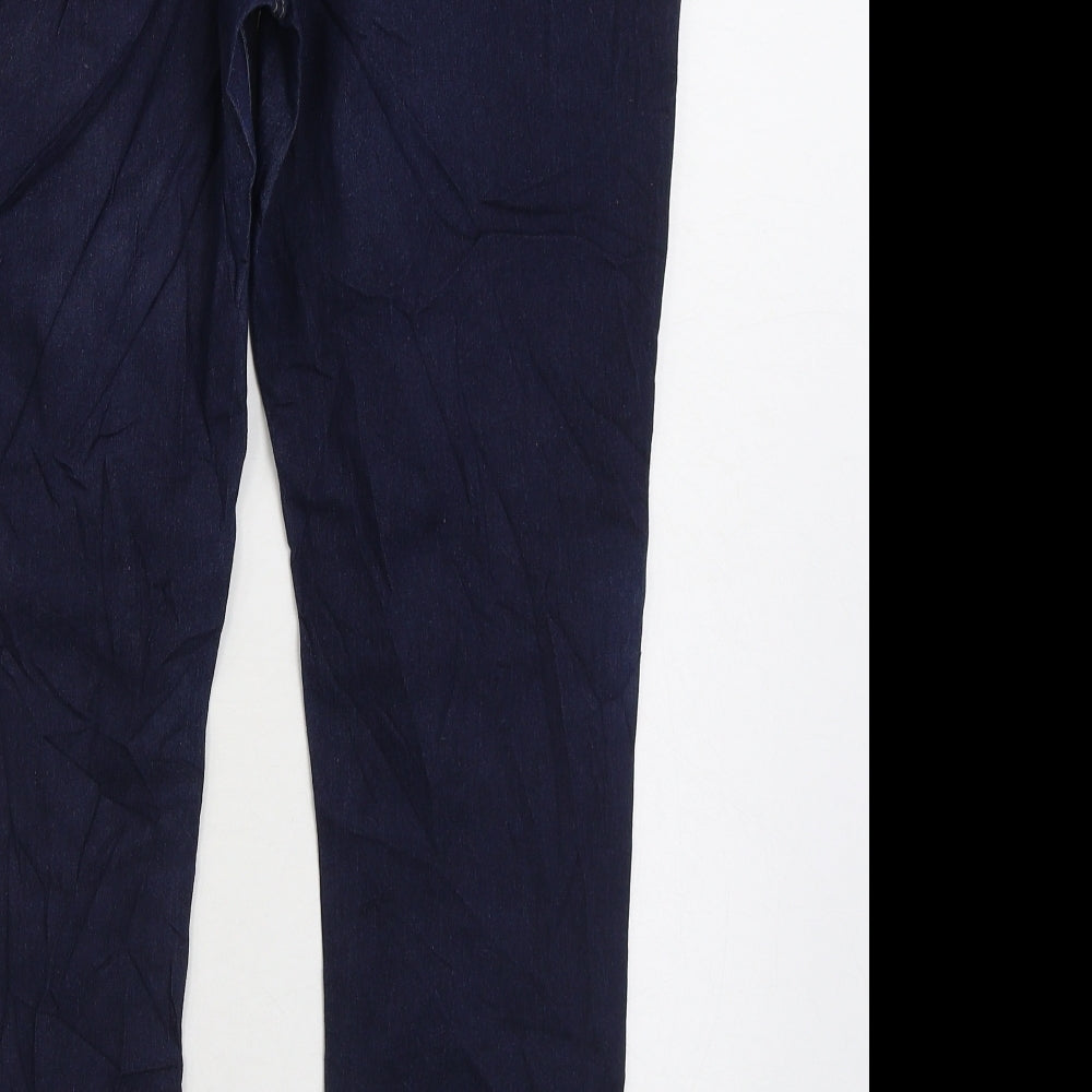 Denim & Co. Womens Blue Cotton Skinny Jeans Size 12 L27 in Regular Zip