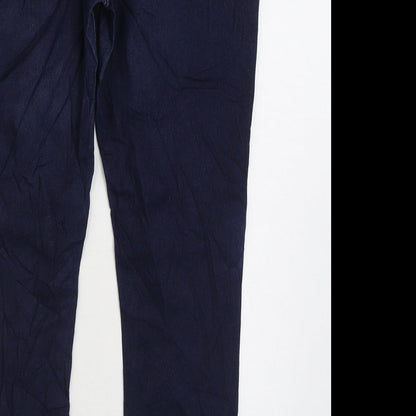 Denim & Co. Womens Blue Cotton Skinny Jeans Size 12 L27 in Regular Zip