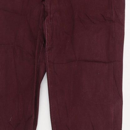 Part Two Womens Red Cotton Skinny Jeans Size 8 L32 in Regular Zip