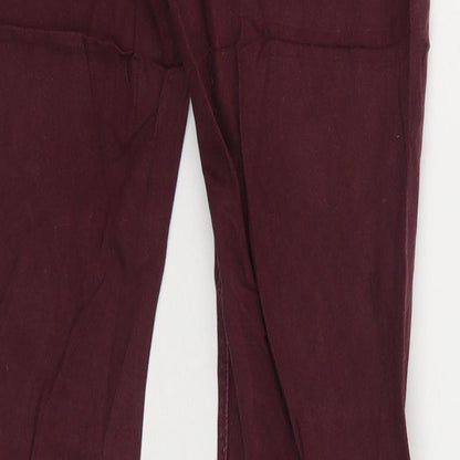 Part Two Womens Red Cotton Skinny Jeans Size 8 L32 in Regular Zip