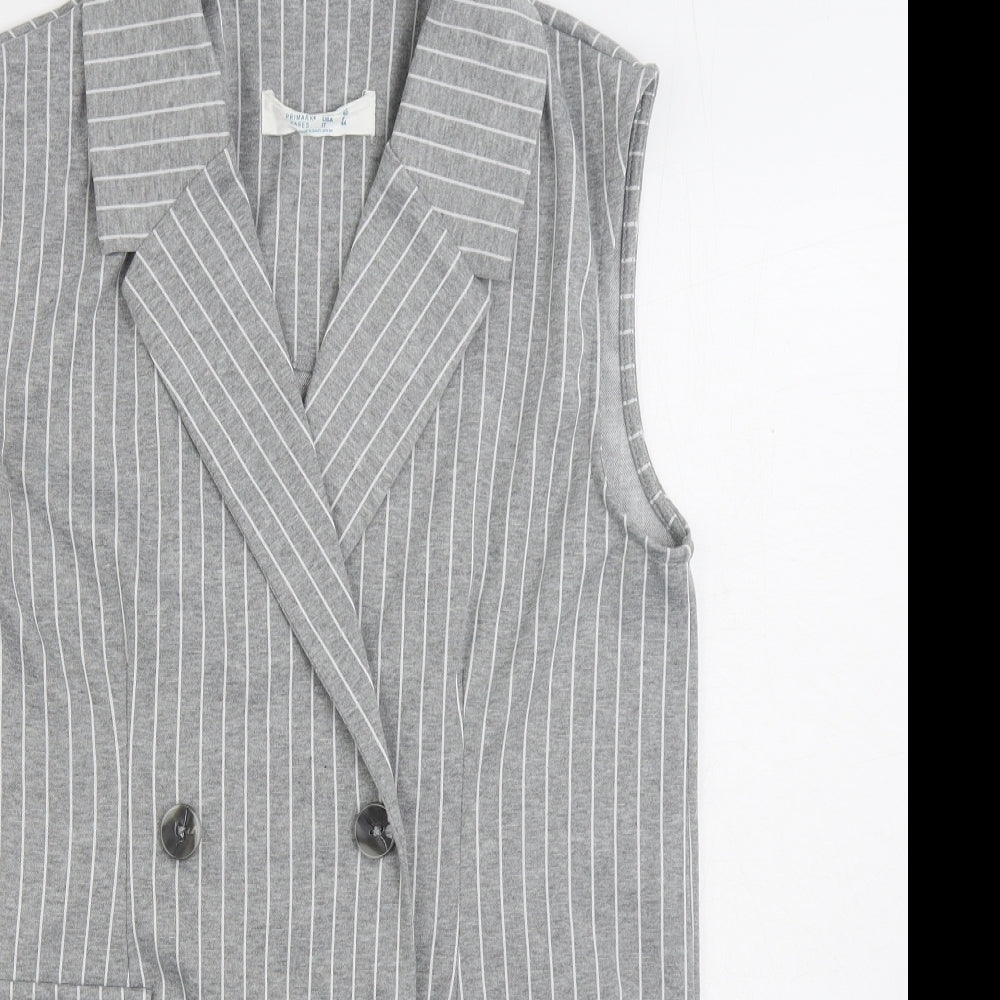 Primark Womens Grey Jacket Size 12 Button