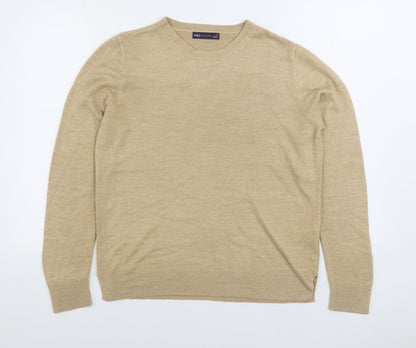 Womens UK Size 14 Marks and Spencer Beige Pullover Jumper