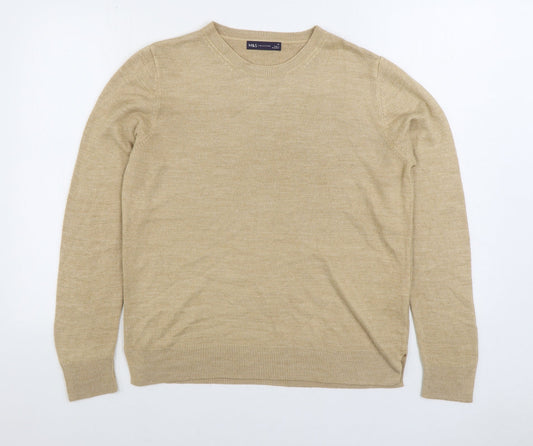 Womens UK Size 14 Marks and Spencer Beige Pullover Jumper