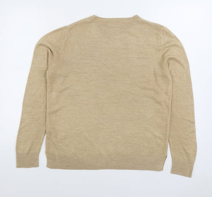 Womens UK Size 14 Marks and Spencer Beige Pullover Jumper