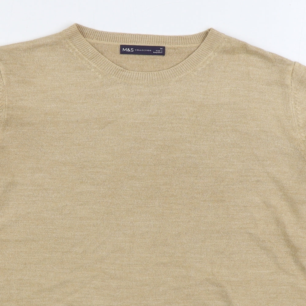Womens UK Size 14 Marks and Spencer Beige Pullover Jumper