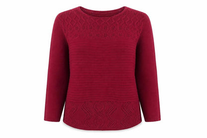 UP2U Womens Pink Round Neck Acrylic Pullover Jumper Size M