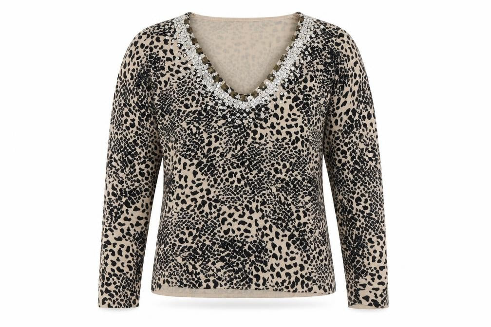 Womens UK Size 10 JEFF&CO Brown Pullover Jumper