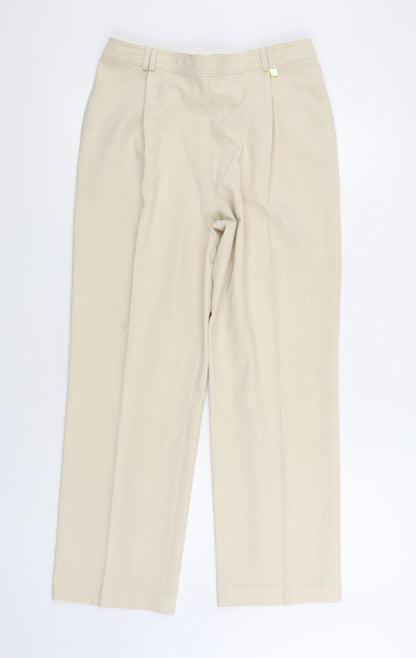 Womens UK Size 14 Marks and Spencer Regular Fit  Beige Trousers