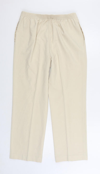 Womens UK Size 14 Marks and Spencer Regular Fit  Beige Trousers