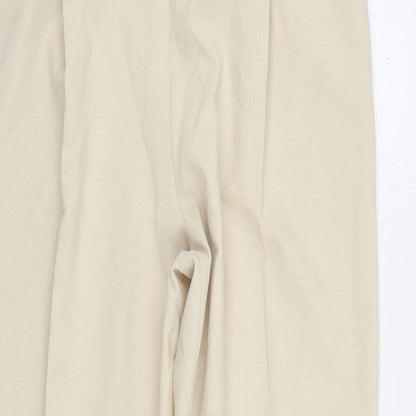 Womens UK Size 14 Marks and Spencer Regular Fit  Beige Trousers