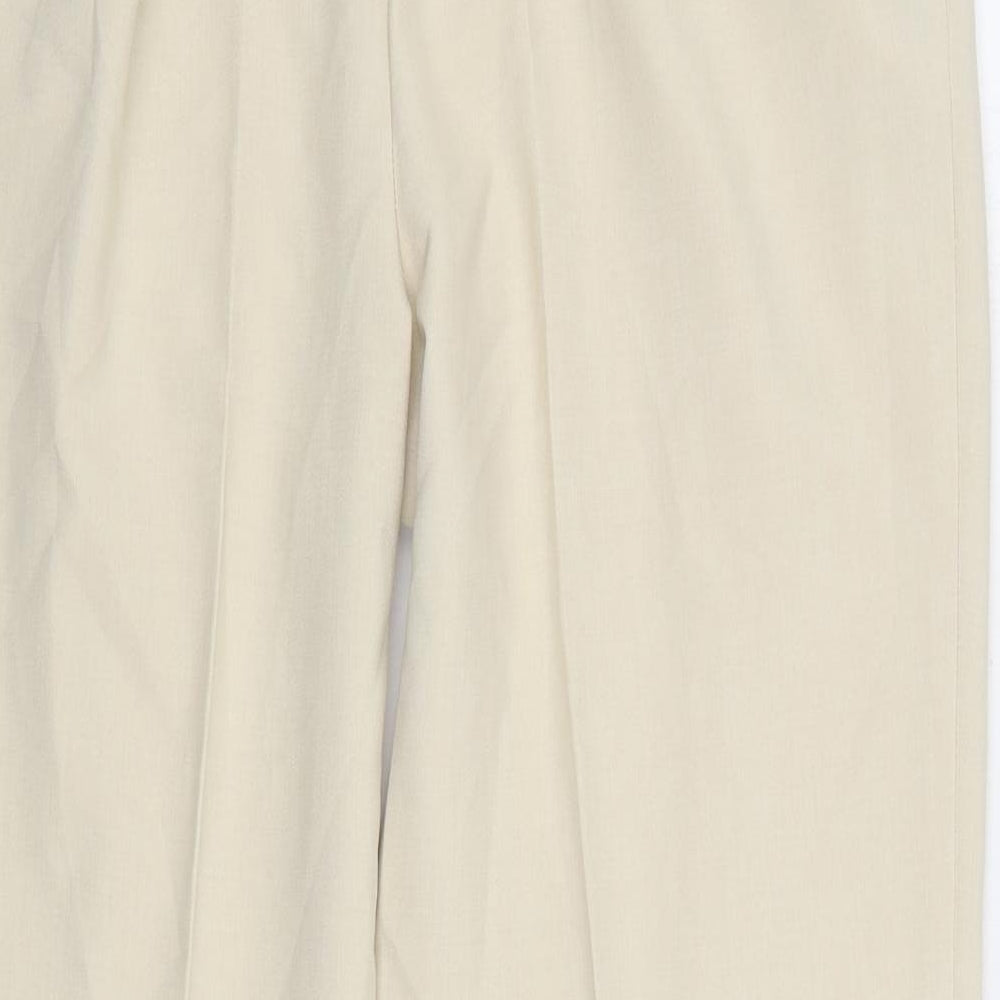 Womens UK Size 14 Marks and Spencer Regular Fit  Beige Trousers