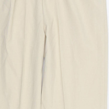 Womens UK Size 14 Marks and Spencer Regular Fit  Beige Trousers