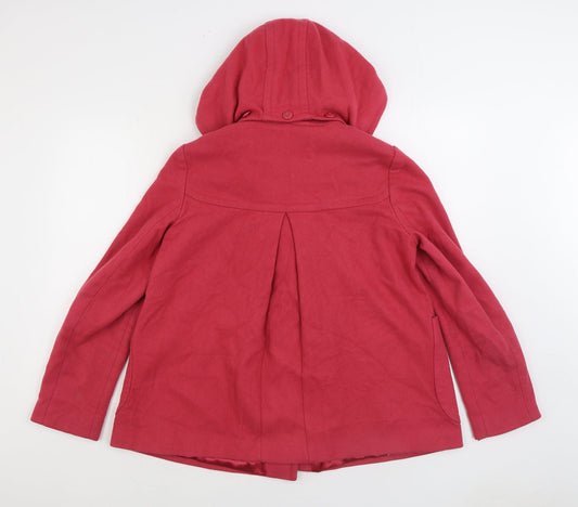 Womens UK Size 10 Topshop Pink Pea Coat