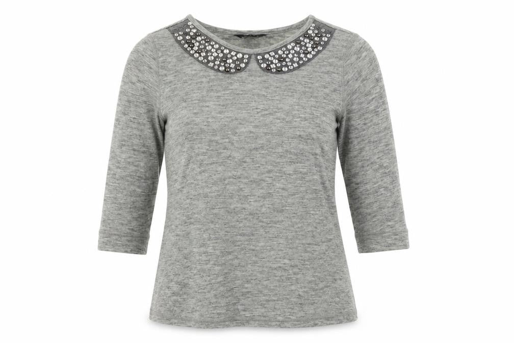 Womens UK Size 10 Marks and Spencer Grey Basic T-Shirt