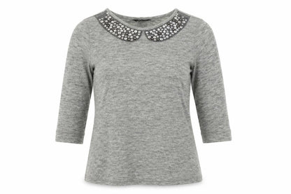 Womens UK Size 10 Marks and Spencer Grey Basic T-Shirt