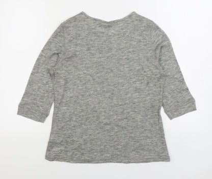 Womens UK Size 10 Marks and Spencer Grey Basic T-Shirt