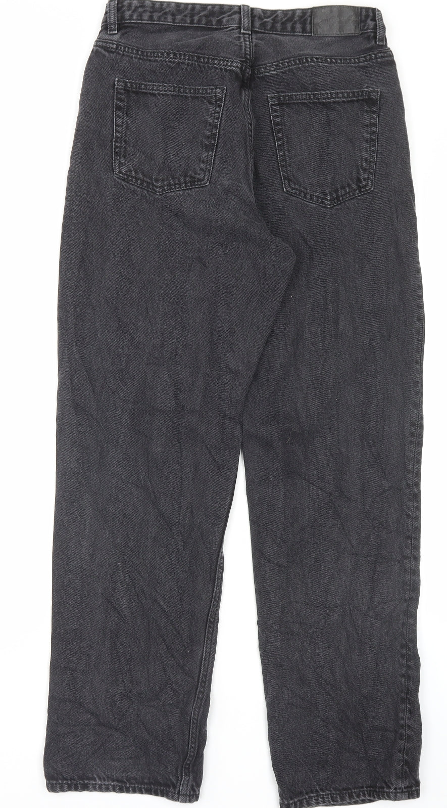 Monkl Womens Black Cotton Straight Jeans Size 28 in L30 in Regular Button