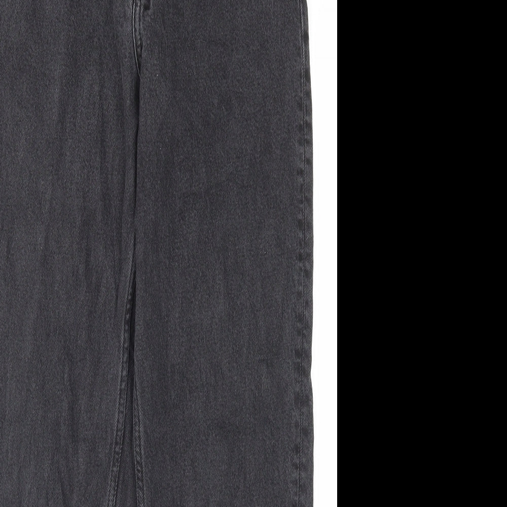 Monkl Womens Black Cotton Straight Jeans Size 28 in L30 in Regular Button