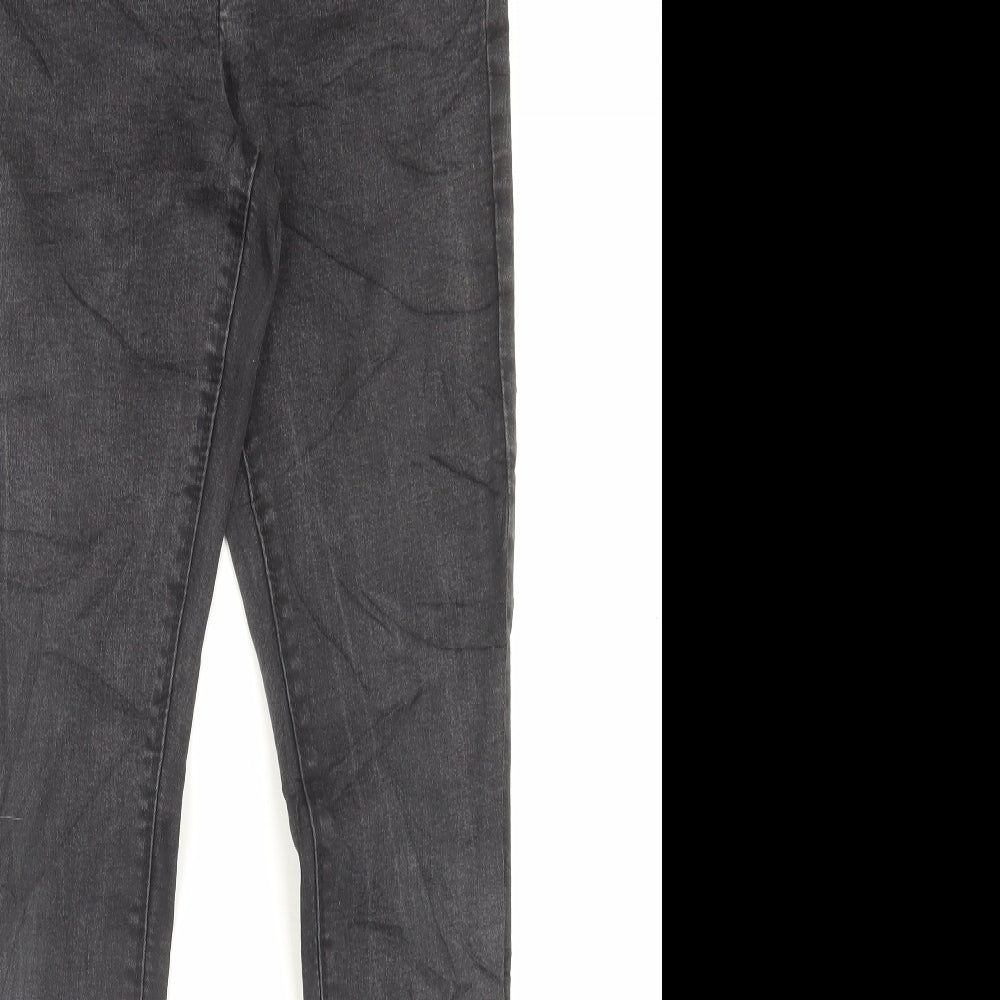 Denim & Co. Womens Black Cotton Skinny Jeans Size 12 L31 in Regular Button