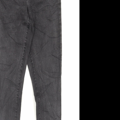 Denim & Co. Womens Black Cotton Skinny Jeans Size 12 L31 in Regular Button