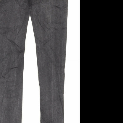 Denim & Co. Womens Black Cotton Skinny Jeans Size 12 L31 in Regular Button