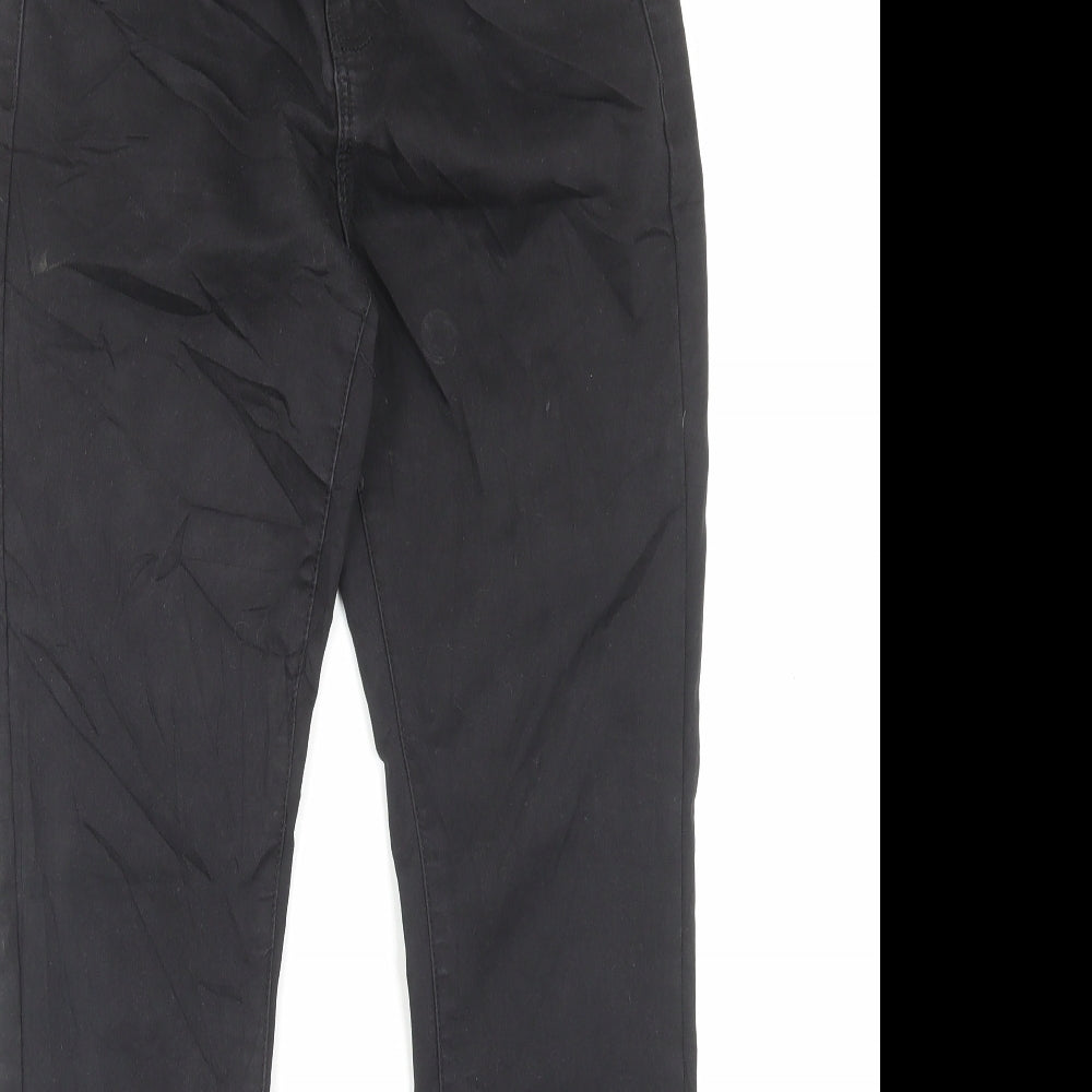 Denim & Co. Womens Black Cotton Skinny Jeans Size 12 L29 in Regular Button