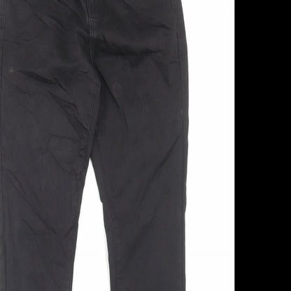 Denim & Co. Womens Black Cotton Skinny Jeans Size 12 L29 in Regular Button