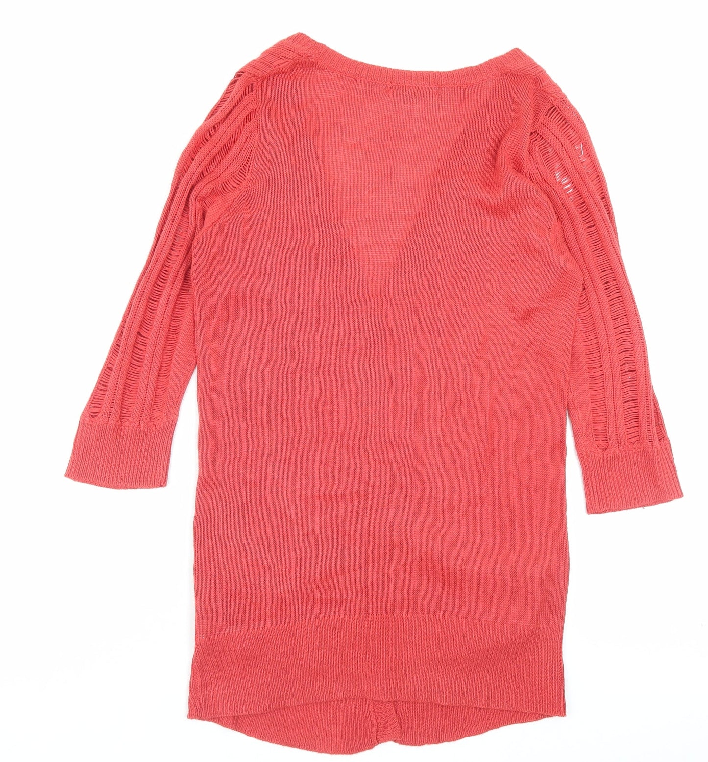 5 Pre View Womens Pink V-Neck Acrylic Cardigan Jumper Size 12