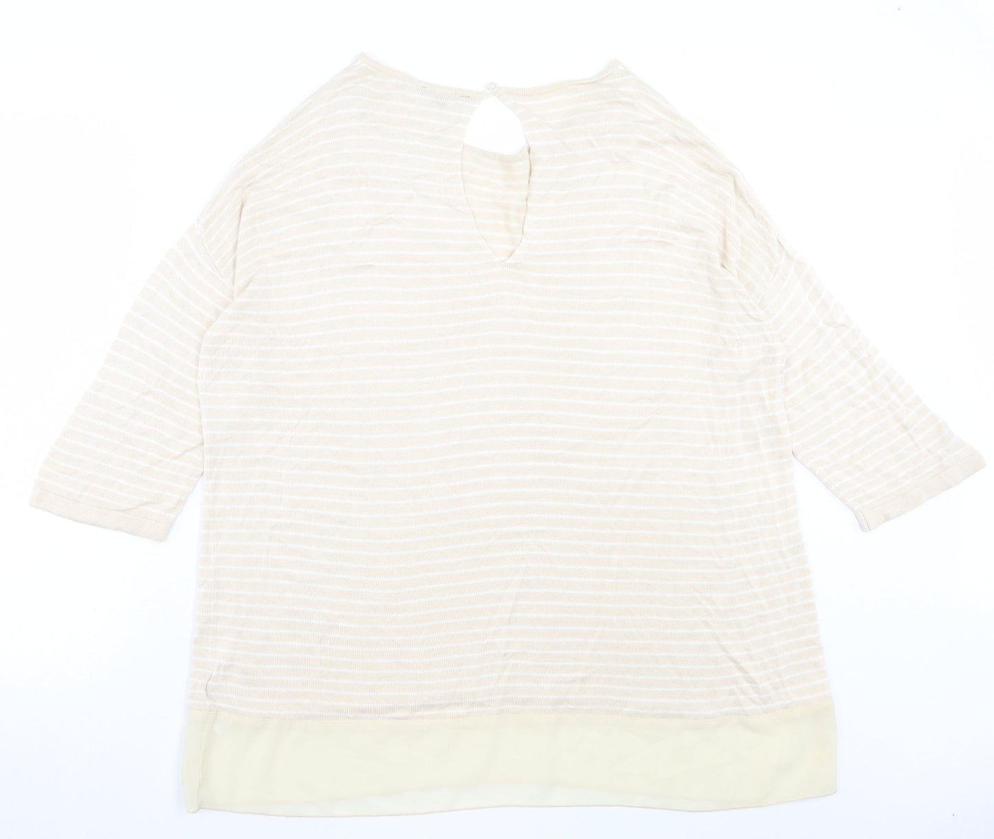 Womens UK Size L Casamia Beige Pullover Jumper