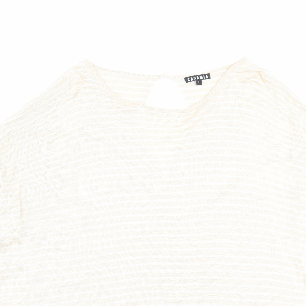 Womens UK Size L Casamia Beige Pullover Jumper
