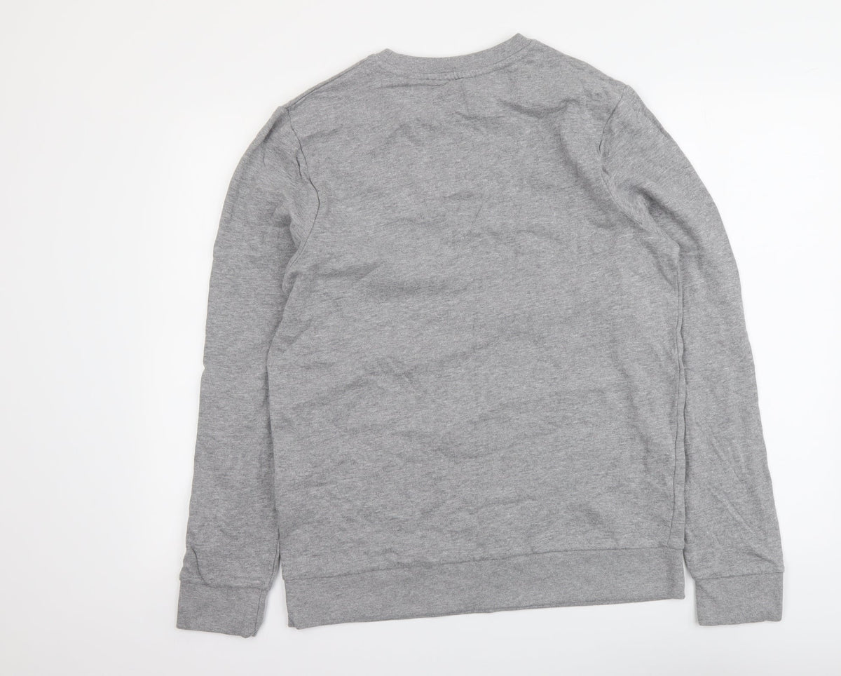 New Look Womens Grey Cotton Pullover Sweatshirt Size L Pullover
